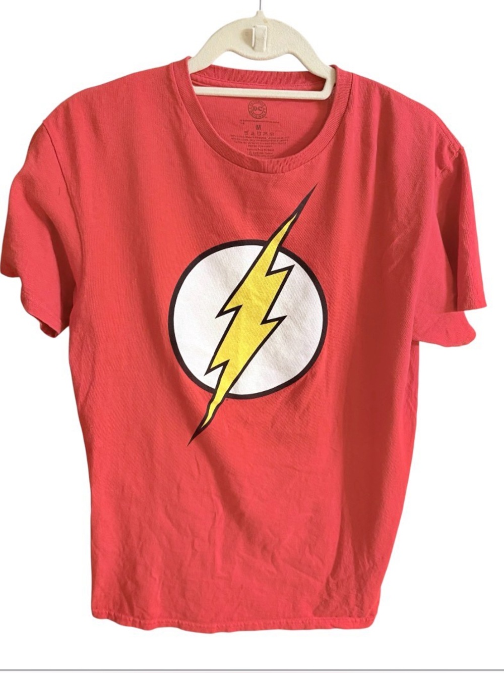DC comics Red Flash Lightning Graphic Tee. Size Medium child. 100% cotton